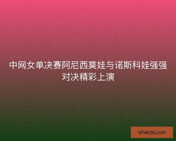 中网女单决赛阿尼西莫娃与诺斯科娃强强对决精彩上演